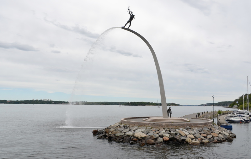 15 - God our Father on the Rainbow, a bronze sculpture designed by Swedish artist Carl Milles
